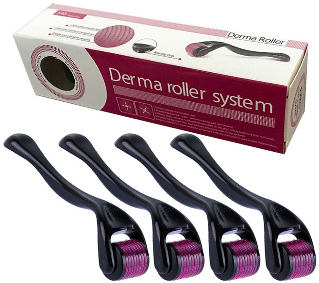 다제이샵 mts 더마 롤러 마이크로 니들 페이스롤러, 4개, 0.3mm