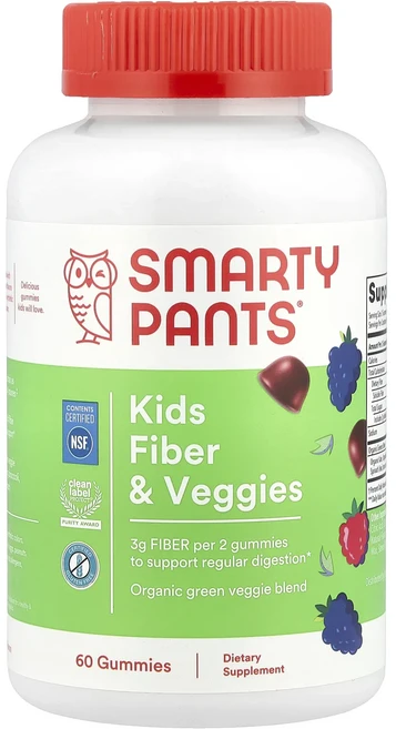 SmartyPants 어린이용 식이섬유 & 채소 구미젤리 믹스 베리 구미젤리 60개, SmartyPants어린이용식이섬유채소구미젤리믹스베리구 - 쿠팡