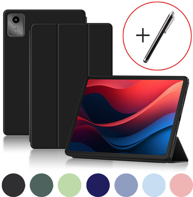 샤오신패드 2024 케이스 TPU 플립 커버 11인치 레노버 탭 M11 TB-331F / 330FU 자오양 K10, 블랙, 1개
