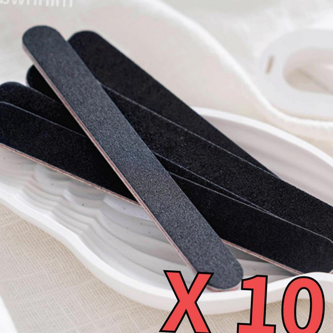 가죽공예 네일 샌딩 스틱사포 양면 사포 10개 앞면100방 뒷면180방 사각사포