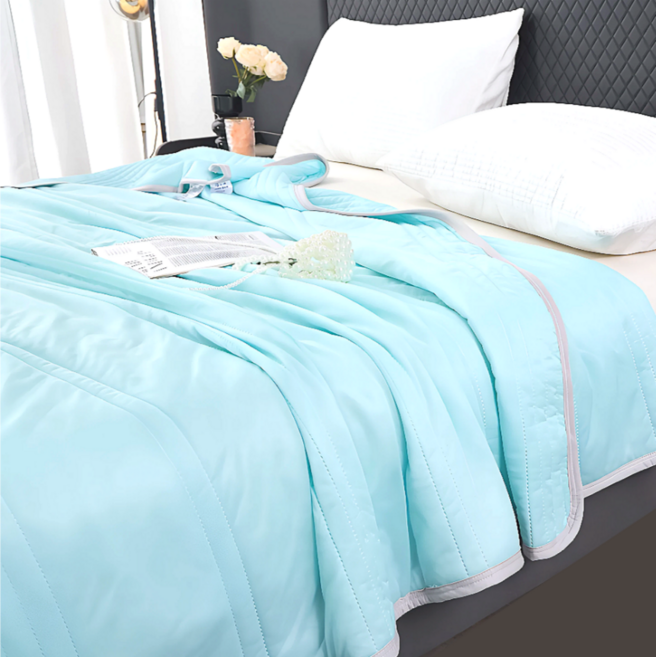 오르디모 통기성 시원한 여름용 아이스 냉감이불, 스카이블루