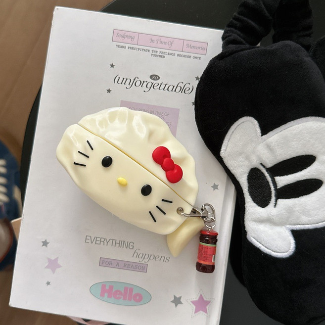 [키링포함] 고양이 만두 에어팟케이스 이어폰 아이폰, 프로/프로2