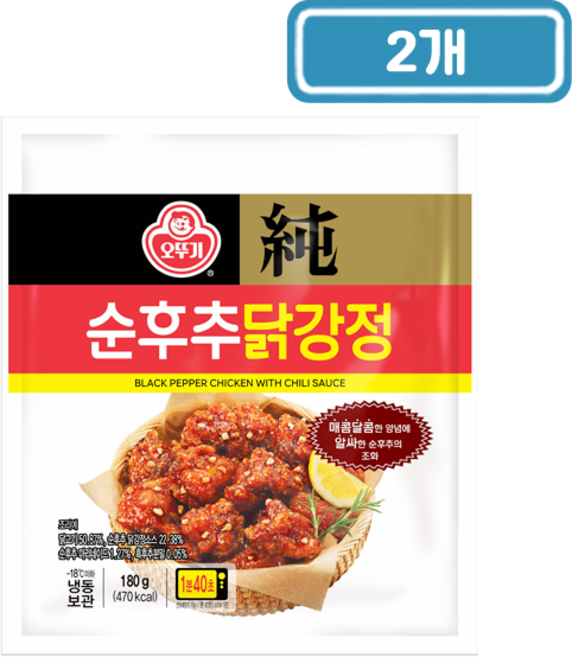 오뚜기 순후추 닭강정, 2개, 180g