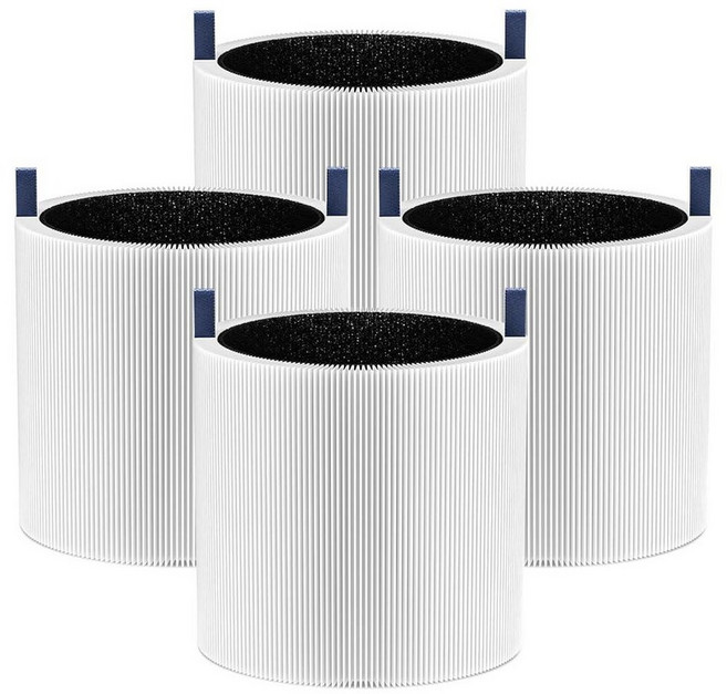 Blueair Blue 퓨어 미니 맥스 공기 청정기 HEPA 및 활성탄 블루 퓨어 FMINI 필터와 호환되는 2팩 미니 맥스 교체 필터 블루 퓨어 미니 맥스에 적합, 4 Pack Mini Max Filter