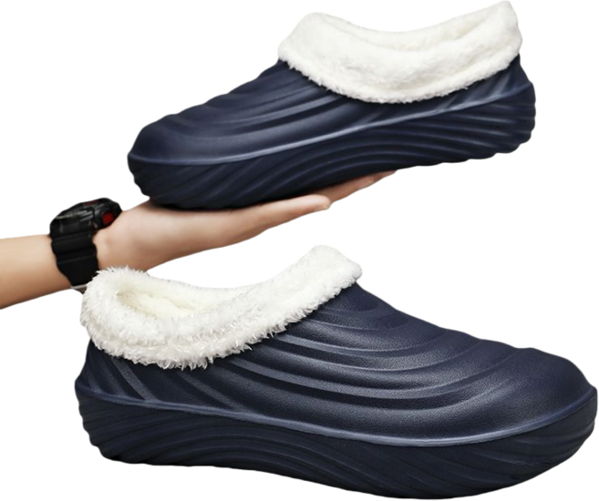 Makone 남여공용 방수 방한 통굽 주방용 기모 슬리퍼 실내화