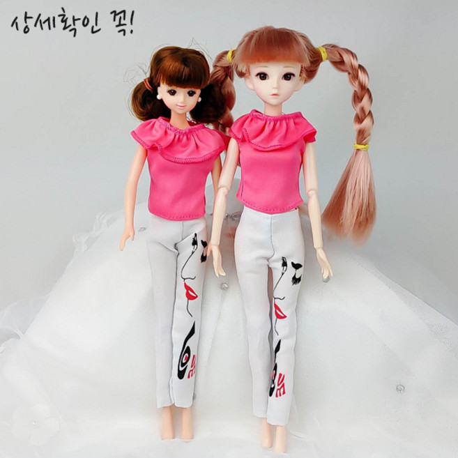 인형옷 드레스 캐주얼, H_10.입술바지2p세트