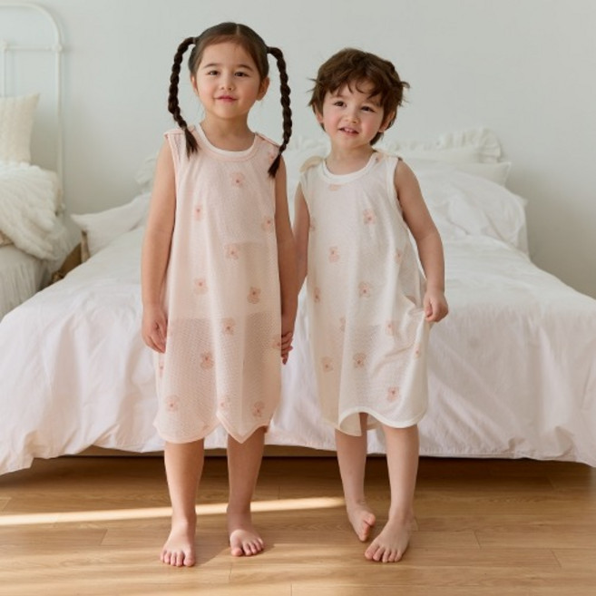 아이숲 아동용 강아지 모달 메쉬 수면조끼