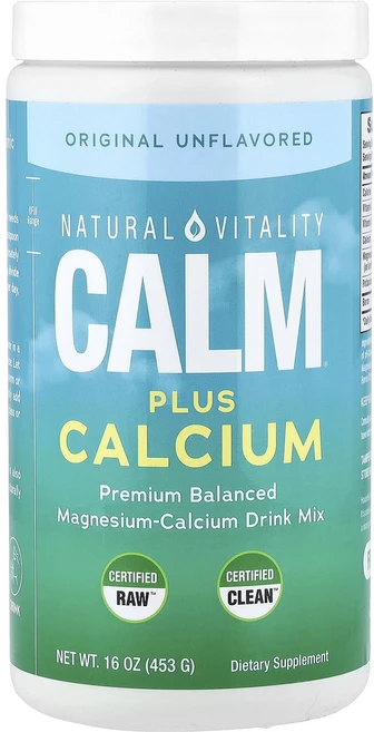 Natural Vitality CALM® 플러스 칼슘 마그네슘-칼슘 드링크 믹스 오리지널 무맛 453g(16oz), 1개, 453g - 쿠팡