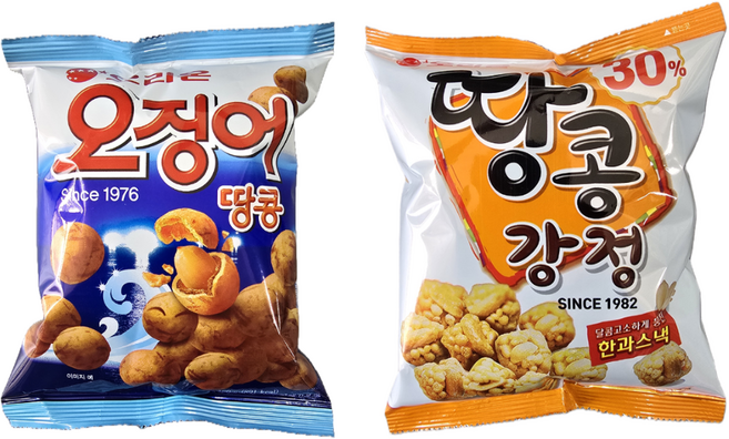 오리온 오징어땅콩 180g + 땅콩강정 147g 각, 1세트, 327g