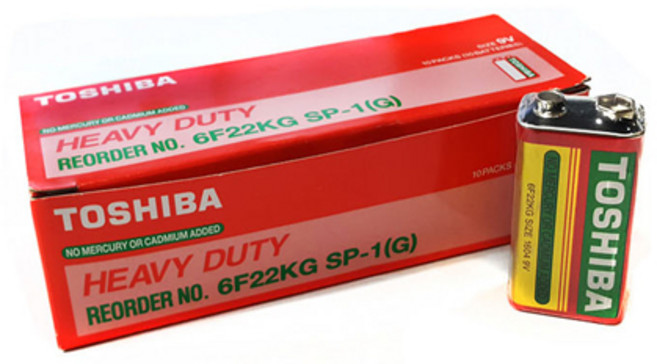 도시바 TOSHIBA 망간 벌크 10개입 9V, 1개