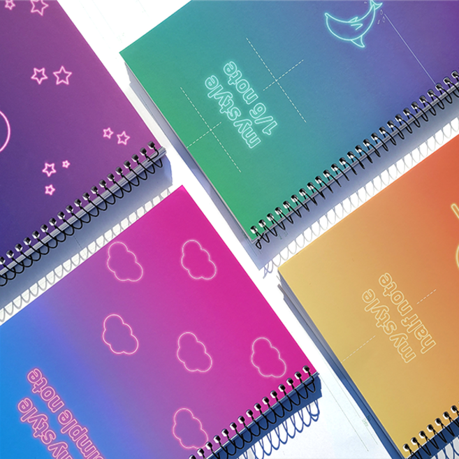 수학연습장 6분할 4분할 2분할 무지 연습장 1 권씩 4권