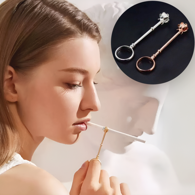 휴대용 연초 담배집게 손가락 홀더 반지 담뱃대, 1개, 장미핑크골드