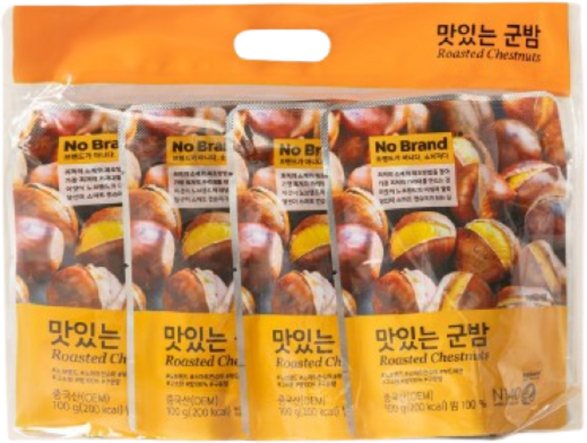 노브랜드 까먹기 쉬운 맛잇는 군밤 냉동 수량, 3개, 400g
