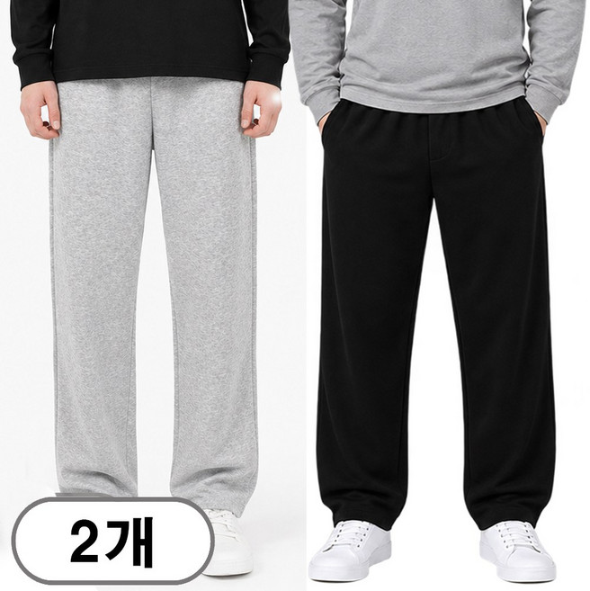 3위 - 차쿠 1+1(2세트) 남여공용 트레이닝복팬츠 조거팬츠 일자 와이드 추리닝 슬랙스팬츠 작업바지 편의점바지 빅사