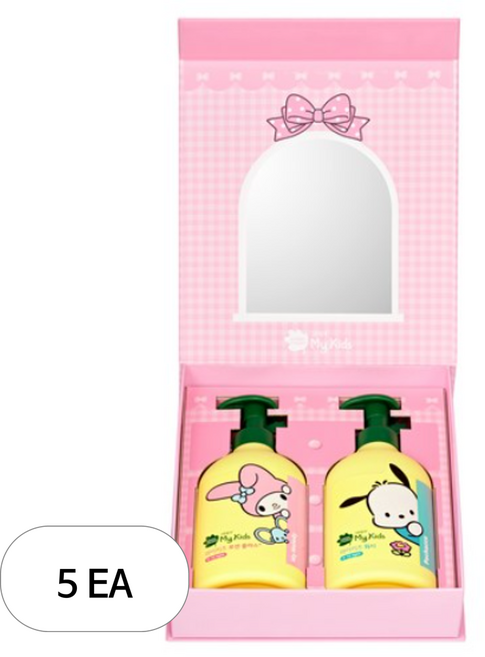 그린핑거 산리오 유아용 마이키즈 하우스 로션 플러스 320ml + 워시 320ml 세트, 5세트