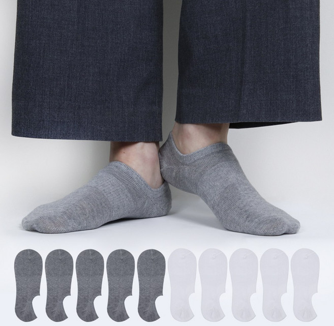 국산 빅사이즈 왕발 큰발 덧신 페이크삭스 남자 여자 처음양말 [280~310mm] 10켤레