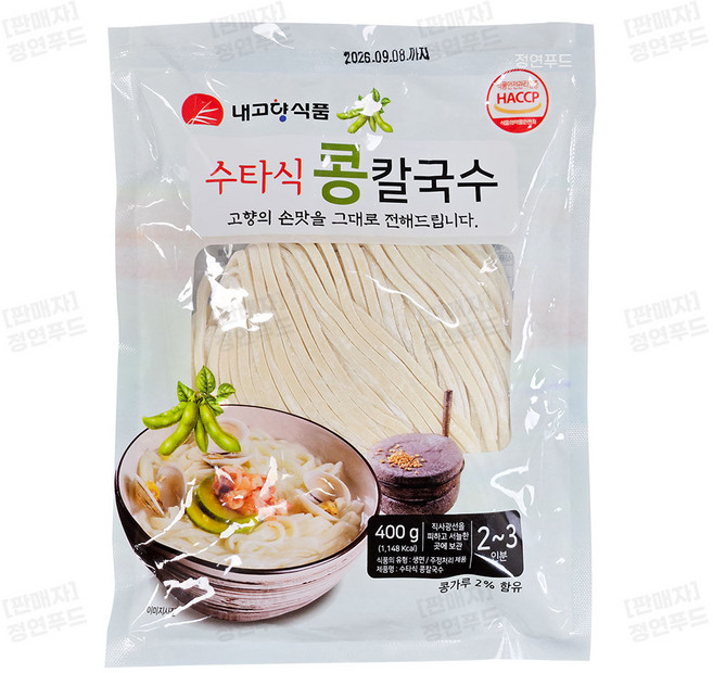 내고향 수타식 콩칼국수 (실온), 400g, 2개