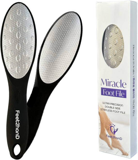 핏투핸드 미라클 양면 스텐 풋파일 발각질 제거기, 1개, 1개입