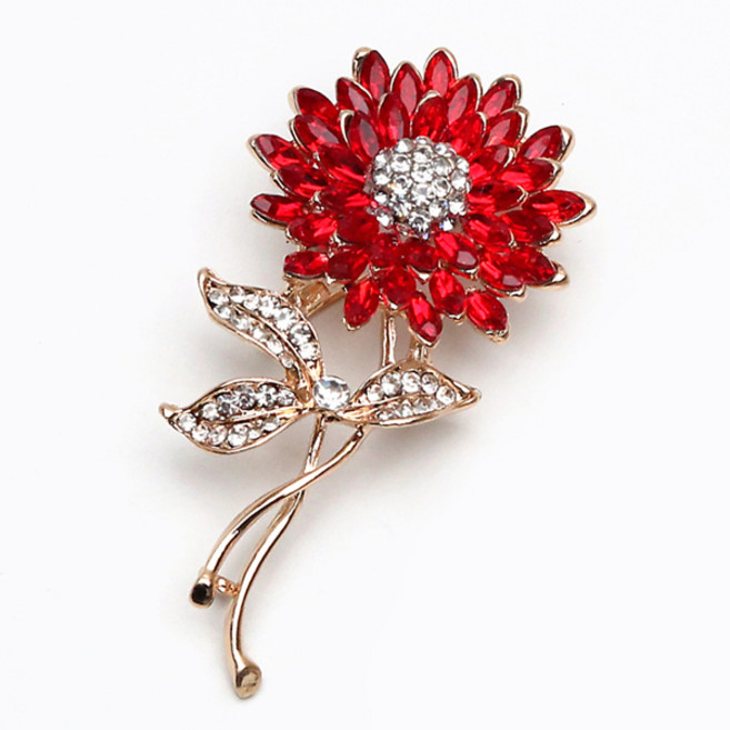 CB01 어버이날 카네이션 토파즈 루비 사파이어 컬러 큐빅브로치