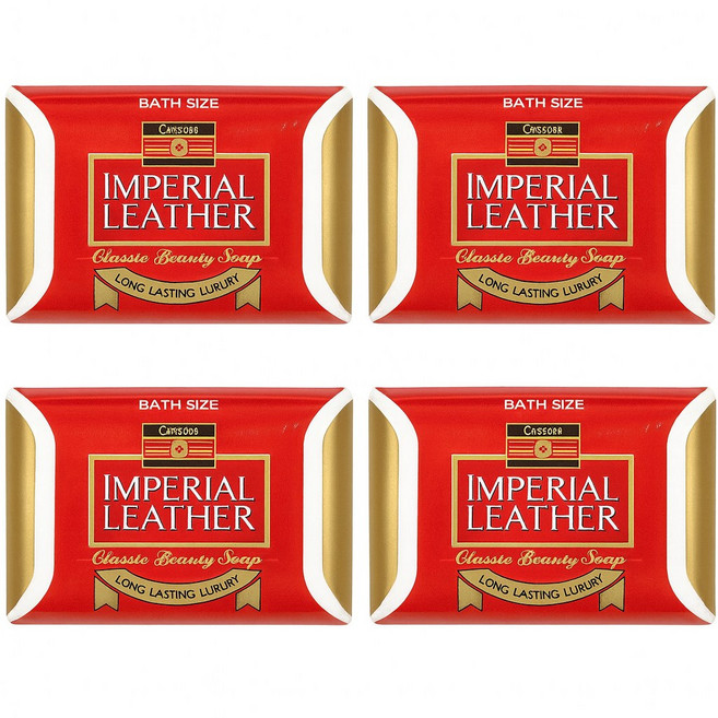 【Cussons 佳霜】IMPERIAL LEATHER 帝王皂-經典香(110g), 110g, 4個