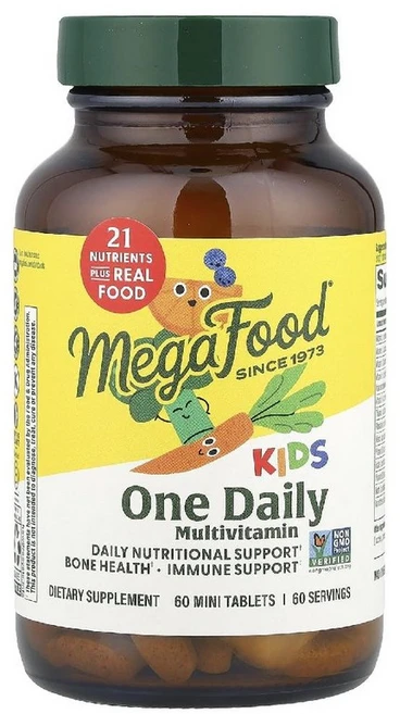 (60정 2개세트) MegaFood 메가푸드 키즈 원 데일리 종합비타민 - 쿠팡