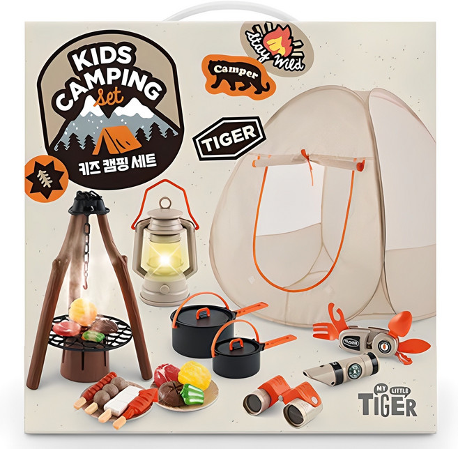 마이리틀타이거 키즈 캠핑놀이 세트, 1COLOR Light mixed, 1세트