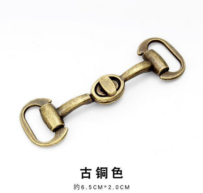 第2代 金屬一字盤扣鈕釦, 一字金屬扣 古銅色 ,1對裝, 1個