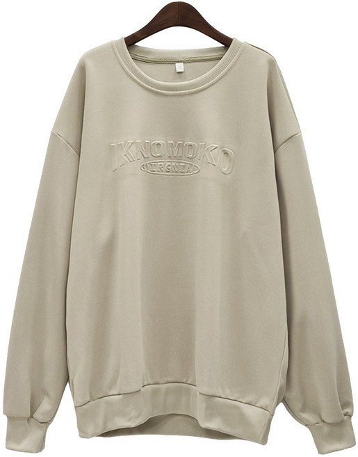 스몰더 남자 빅사이즈 볼륨 엠보 루즈핏 맨투맨 티셔츠