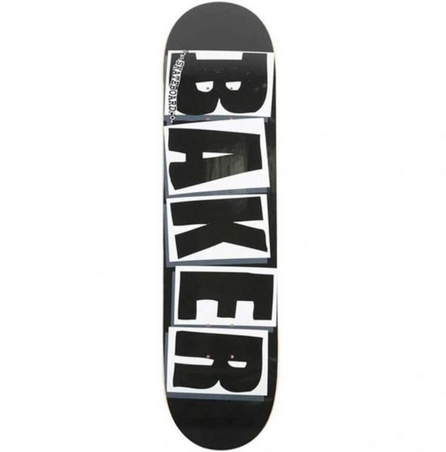 베이커 스케이트보드 데크 블랙화이트 로고8.25, 1개