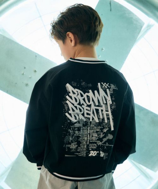 브라운브레스 KIDS brownbreathkids KIDS 20TH ANNIV WOVEN PULLOVER - BLACK