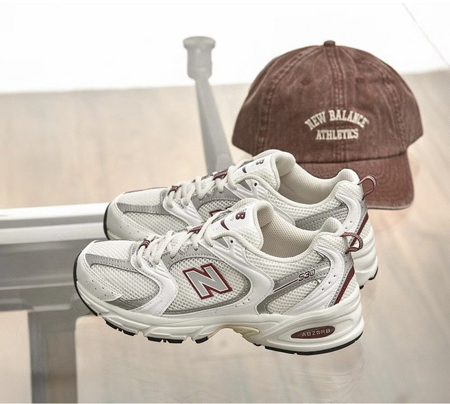 뉴발란스 남자 운동화 530 화이트 마룬 발편한 런닝화 키높이신발 편한신발 러닝화