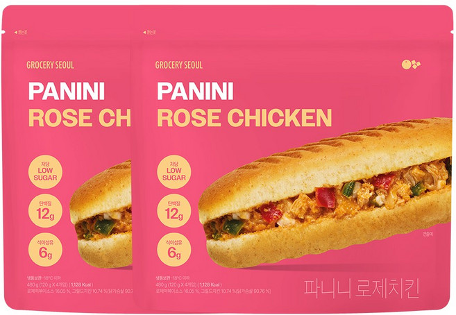 그로서리서울 파니니 로제치킨 480g 2봉 (8개입), 2개