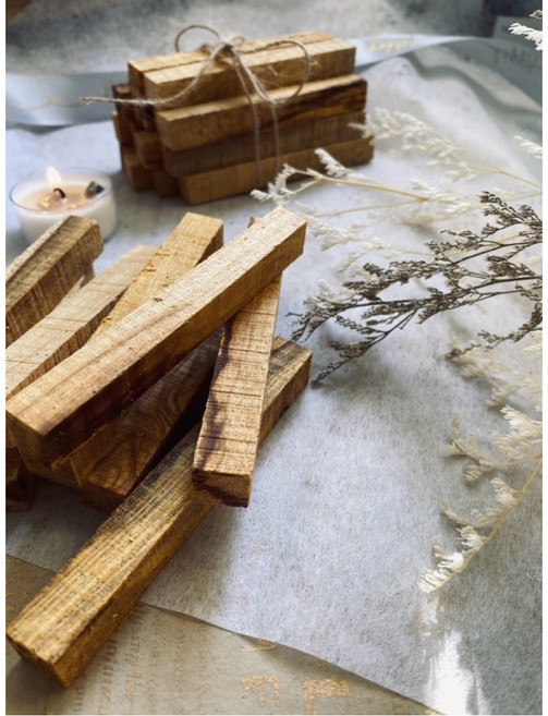 煙囪陶瓷薰香爐 聖木托盤架 祕魯聖木 雪松 鼠尾草 空間淨化容器組, 【加購】10支入聖木條