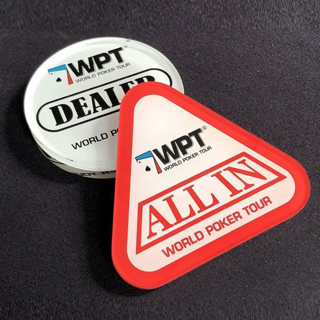WPT 프로페셔널 텍사스 홀덤 딜러 버튼용 아크릴 포커 버튼 (올인 블라인드 마커 스몰 빅 카지노용), 2PCS