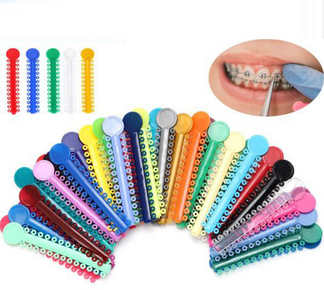 NSKR HPS 1040pcs of Orthodontic Elastomeric Ligature Ties Orthodontic O-rings Braces Rubber Bands M, 1개, 기타