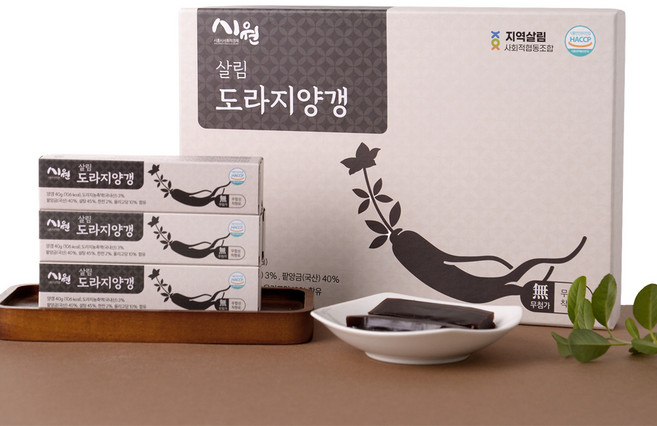 살림도라지양갱 40g*10개입 국내산 무농약 도라지와 모든재료가 국산 양갱이 답례품 건강간식 선물세트, 400g, 1개