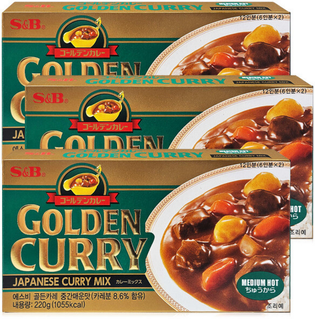 에스앤비 골든카레 중간매운맛 ~ 카레소스 카레라이스 일본카레 SB 약간매운맛