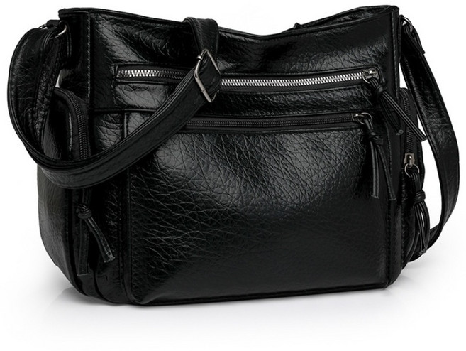 리치모리 레이어드 지퍼 크로스백