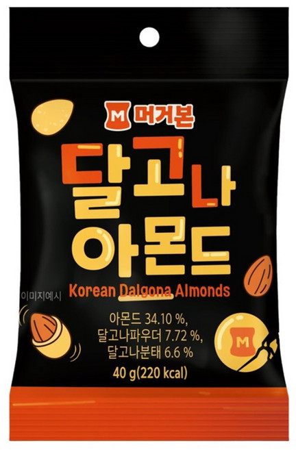 머거본 달고나 아몬드, 40g, 7개