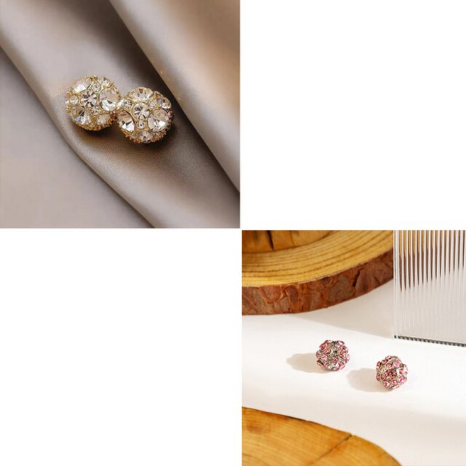 귀지압 침 귀걸이 패치 이혈테라피 체중 감소 자석 귀걸이 지르콘 크리스탈 강력한 자기 치료 슬리밍 건, [13] G-2pair, 13 G-2pair