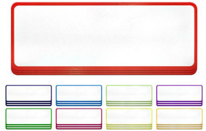월드크린 자석 이름표 화이트 라벨 소(80 x 30 mm) 9종 x 3p 세트, 혼합색상, 1세트