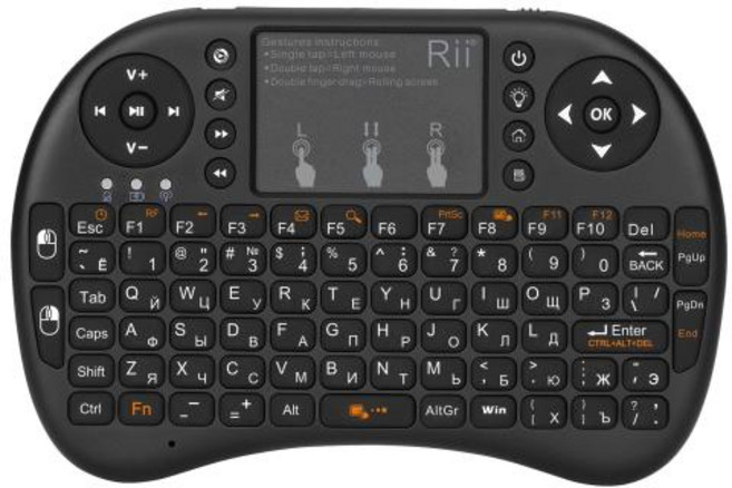 Rii i8 미니 무선 키보드 안드로이드 TV 박스 PC 노트북 스마트 TV HTPC용 터치패드가 있는 2.4GHz 무선 키보드, 러시아, 7)Russian Keyboard
