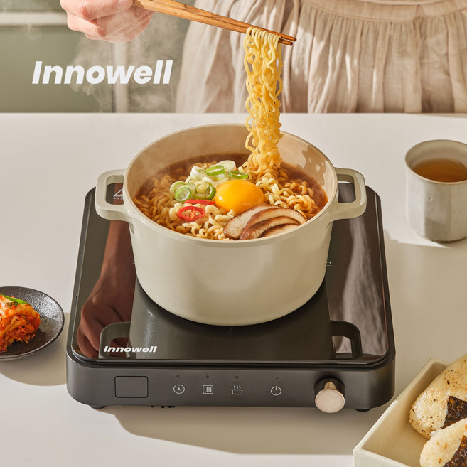 이노웰 고화력 1구 인덕션 전기레인지 2000W, 일반형, IH2000-Black