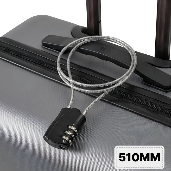 벨로브 다용도 롱 와이어 자물쇠 번호키 자전거 캐리어 자물쇠, 1개
