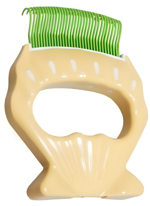 허그마이펫 고양이빗 반려동물빗 털관리 브러쉬 조개빗, 1개, 그린