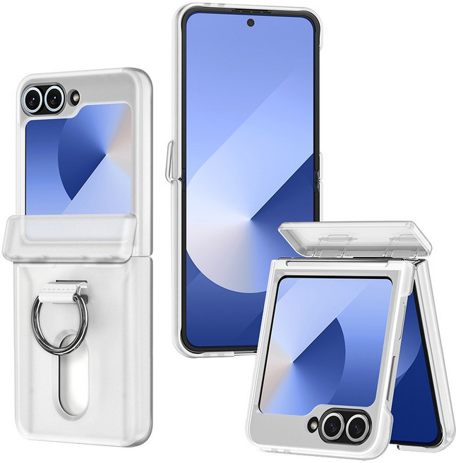 YINUO 갤럭시 z플립 5 6 7 FE 자동 힌지 보호 카드 수납 휴대폰 핑거링 케이스