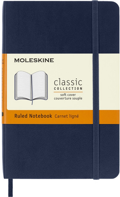 MOLESKINE 經典軟皮筆記本, 藍, 1個