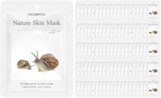 100매푸드어홀릭 네이처스킨 스네일 마스크팩 404382, 100개, 1개입