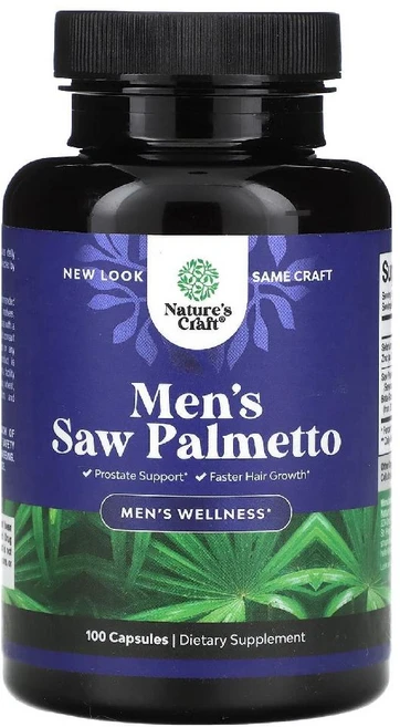 네이처스크래프트 쏘팔메토 남성 Mens Saw Palmetto 셀레늄 함유 캡슐 100정, 1개 - 쿠팡