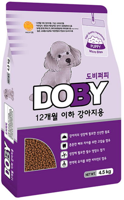 도비 퍼피 퍼피/키튼 12개월 이하 반려견용 건식사료, 4.5kg, 1개